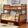 oak Apollo Twin over Full Bunk Bed with Trundle- kidsroom.vip
