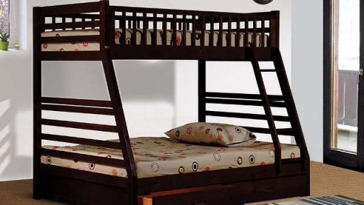 “Jubilant Jacob” Twin over Full Angled Bunk Bed with Trundle – 4 Colors!