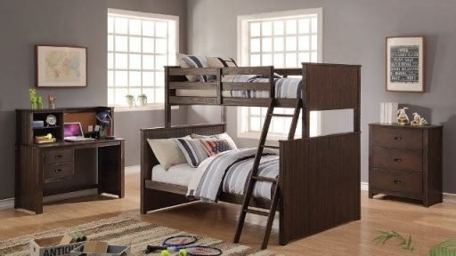 “Prince Junior” Antique Charcoal Brown Twin/Twin and Twin/Full Bunk Bed Collection