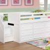 Twin Junior Loft Bed with Step Drawers and Dressers- kidsroom.vip