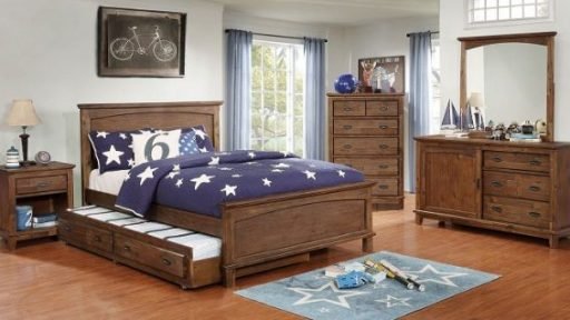 “Little Treasure” Bedroom Set With Wood Headboard and Trundle – COMING IN MARCH!