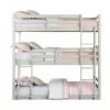 Light Grey twin Triple Decker Bunk Bed- kidsroom.vip