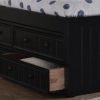 Espresso Full Size Captains Bed with Storage Drawers- kidsroom.vip