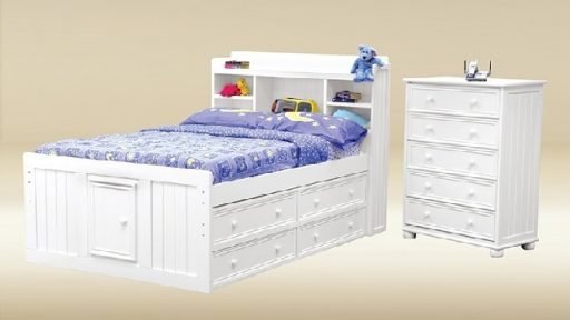 “Captain MacKenzie” Twin Captains Bed – 4 Colors