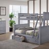 Angel Twin Full Bunk Bed with Storage - kidsroom.vip