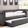 Grey Tufted Daybed with Trundle - availabe in twin- kidsroom.vip