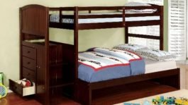 “Sami Seal” Espresso Bunk Bed Twin over Full With Trundle – SOLD OUT, NO ETA