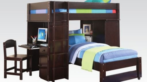 “Tom Sawyer” Espresso Loft Twin Bed