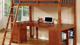 “The Skylar” Twin Loft Bed Workstation – 2  Colors – COMING IN APRIL!