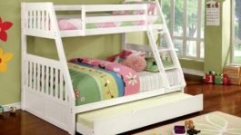 “Victoria Secret” Twin over Full White Bunk Bed Collection