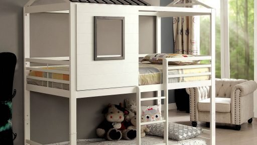 “Dala Horse” Swedish Twin over Twin House Bunk Bed