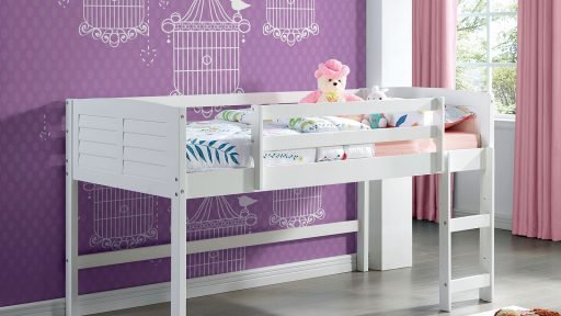 “My First Loft Bed” White Twin Loft Bed Set