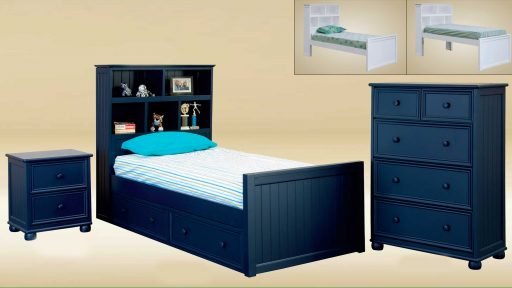 “Captain MacKenzie” Full Captains Bed – 5 Colors